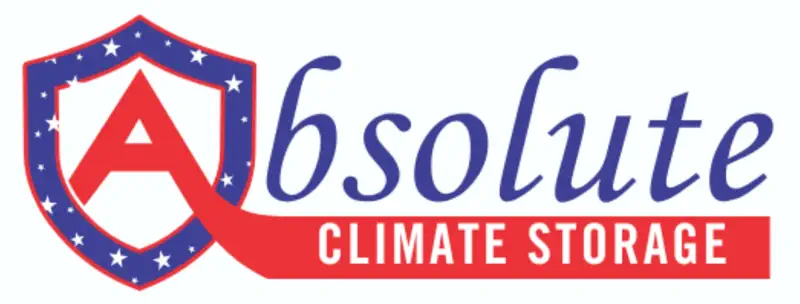 Absolute Climate Storage company logo with shield emblem
