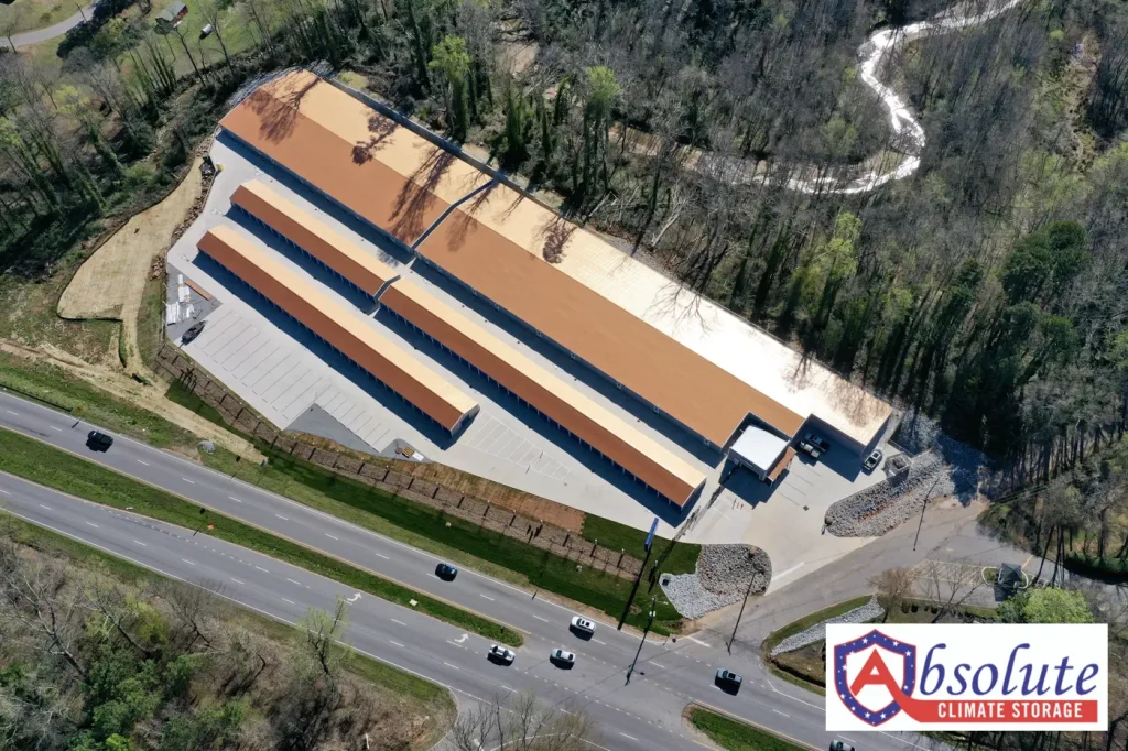 Aerial view of absolute climate storage